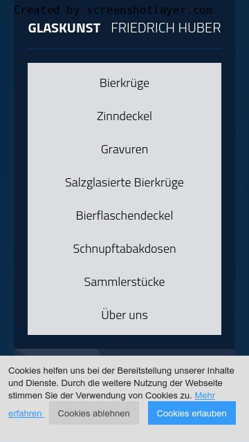 Firmenlogo vom Unternehmen Glaskunst  Bierkrüge Huber aus München