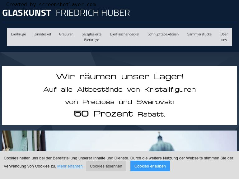 Firmenlogo vom Unternehmen Glaskunst  Bierkrüge Huber aus München