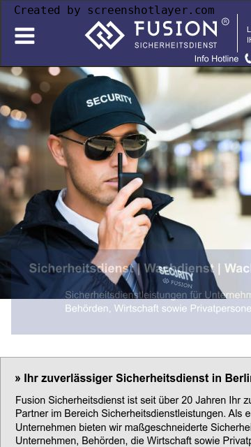 Firmenlogo vom Unternehmen Fusion Sicherheitsdienst aus Berlin