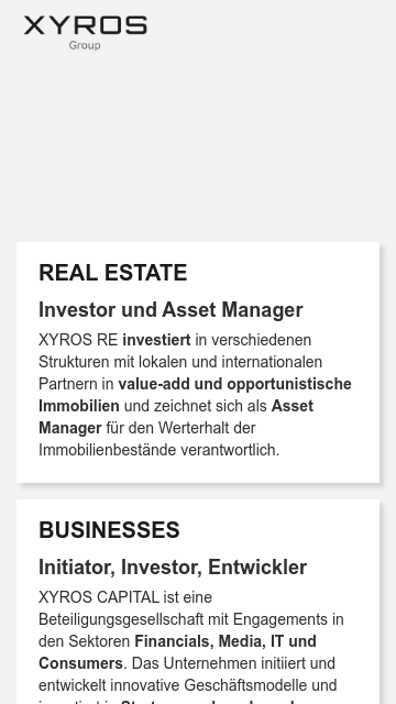 Firmenlogo von XYROS Immobilien GmbH & Co. KG