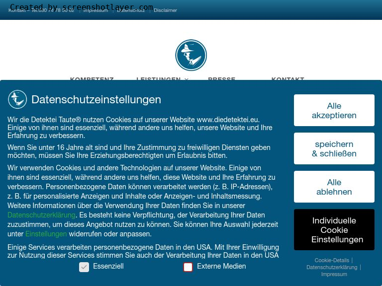 Firmenlogo vom Unternehmen Detektei Berlin- Taute Security Management aus Berlin