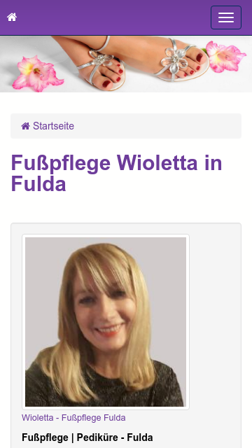 Firmenlogo vom Unternehmen Fußpflege Wioletta - Flieden aus Flieden