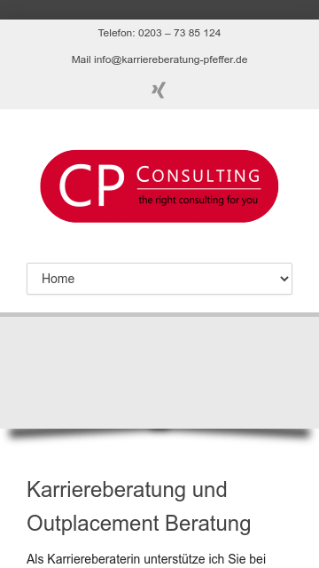 Firmenlogo vom Unternehmen CP Consulting Karriereberatung Pfeffer aus Duisburg