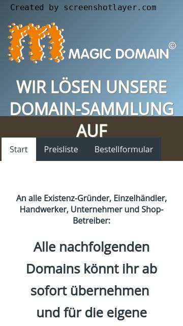 Firmenlogo vom Unternehmen MAGIC DOMAIN aus München