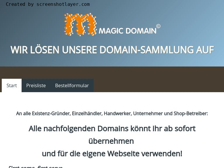 Firmenlogo vom Unternehmen MAGIC DOMAIN aus München