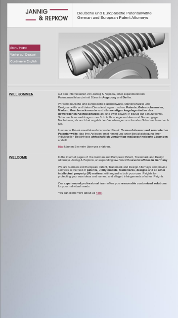 Firmenlogo vom Unternehmen JANNIG & REPKOW  Patentanwälte aus Augsburg