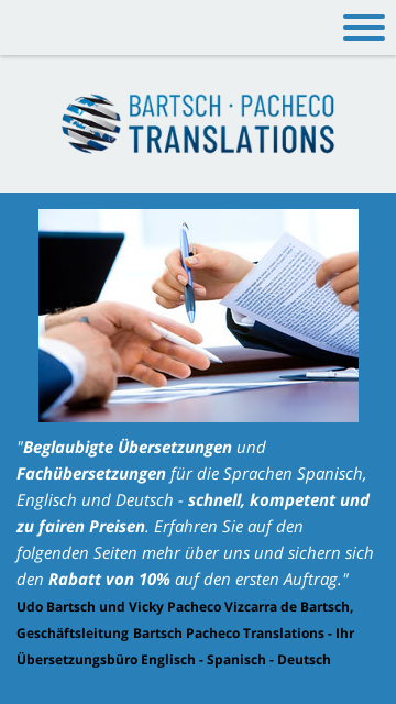 Firmenlogo vom Unternehmen Bartsch Pacheco Translations aus Werder (Havel)