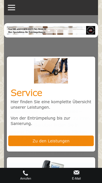 Firmenlogo vom Unternehmen Nachlassverwertung Wolff aus Berlin