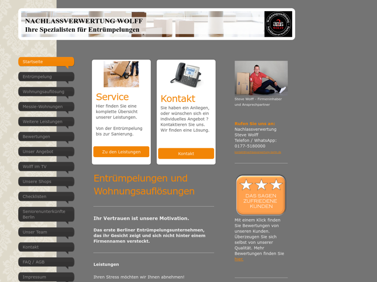 Firmenlogo vom Unternehmen Nachlassverwertung Wolff aus Berlin