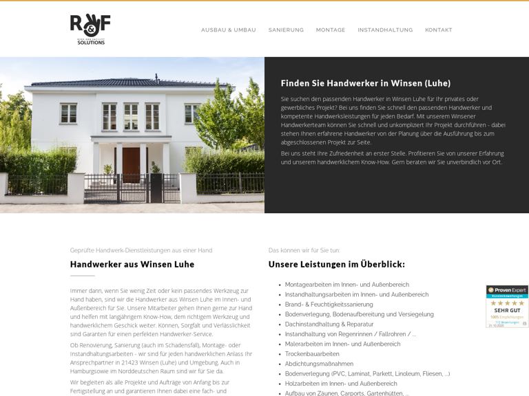 Firmenlogo vom Unternehmen R&F Solutions - Handwerksleistung aus Winsen (Luhe)