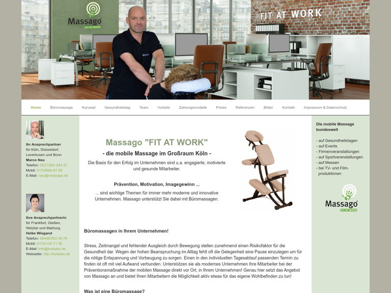 Firmenlogo vom Unternehmen Massago FIT AT WORK aus Köln