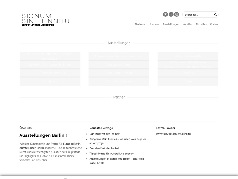Firmenlogo vom Unternehmen Signum sine Tinnitu - Galerie für zeitgenössische Kunst aus Berlin