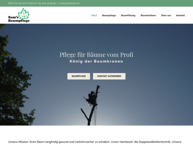 Firmenlogo vom Unternehmen Sam´s Baumpflege - Sascha Meye aus Straßlach-Dingharting