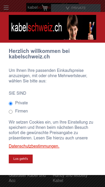 Firmenlogo vom Unternehmen Kabelschweiz - Netzwerkkabel und HDMI Kabel aus Schönenwerd