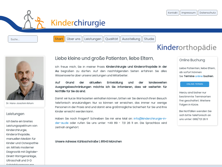 Firmenlogo vom Unternehmen Kinderchirurgie in der Au aus München