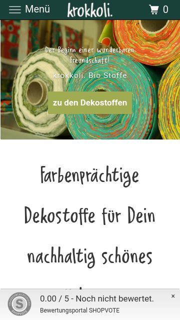 Firmenlogo vom Unternehmen krokkoli. Bio Stoffe aus Veltheim