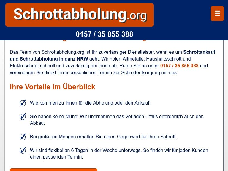 Firmenlogo vom Unternehmen Schrottabholung.org aus Bochum