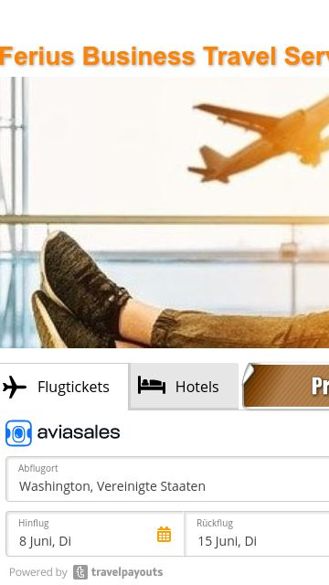 Firmenlogo vom Unternehmen Ferius Business Travel Service aus Düsseldorf