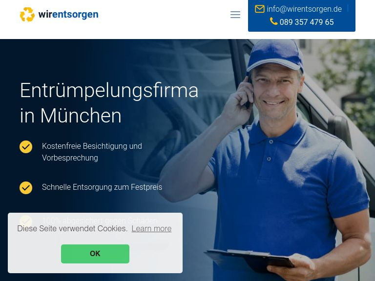 Firmenlogo vom Unternehmen WirEntsorgen Entrümpelung München aus München