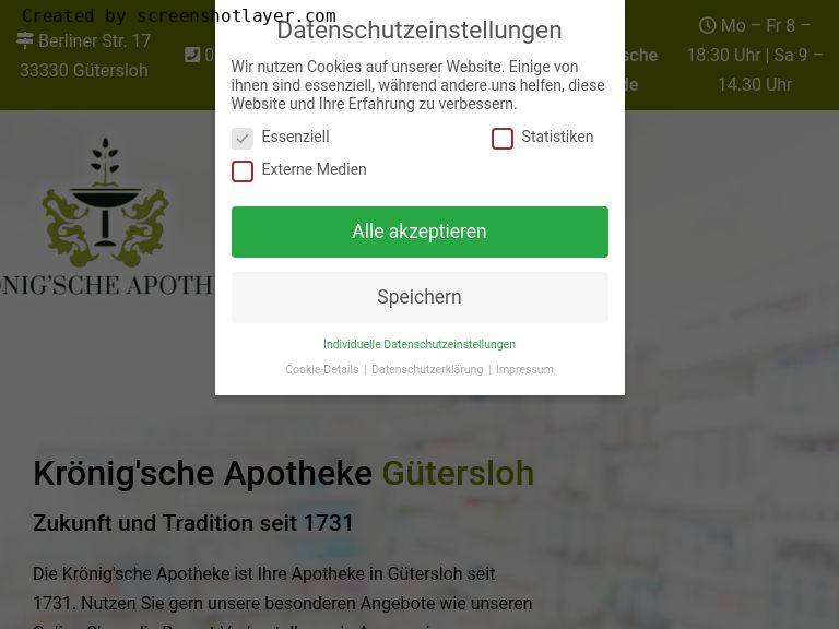 Firmenlogo vom Unternehmen Krönig´sche Apotheke Gütersloh aus Gütersloh