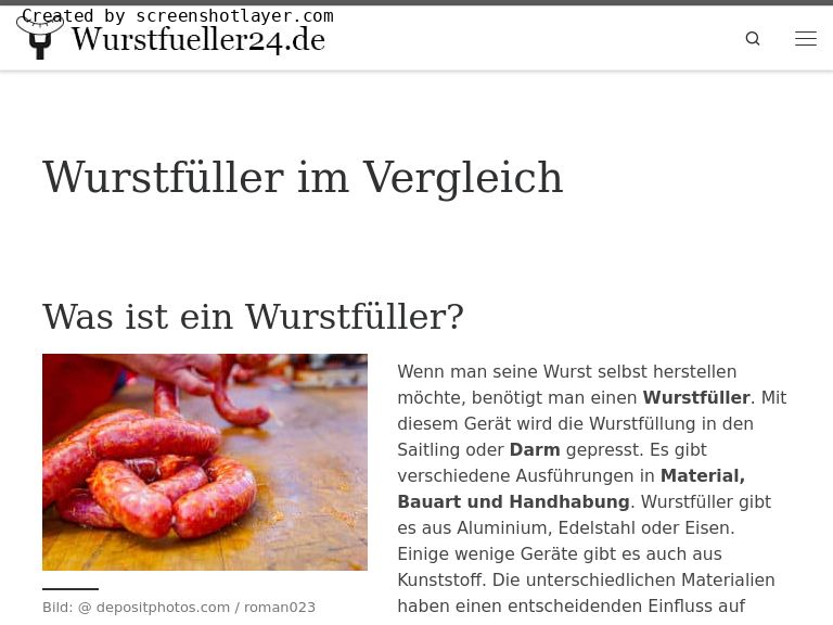 Firmenlogo vom Unternehmen Wurstfueller24 aus Oberhof