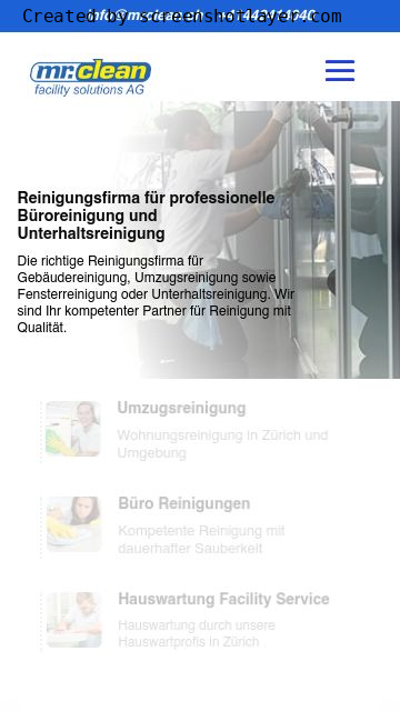 Firmenlogo vom Unternehmen mr. clean facility solutions AG aus Zürich