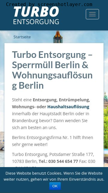 Firmenlogo vom Unternehmen TURBO Entsorgung aus Berlin