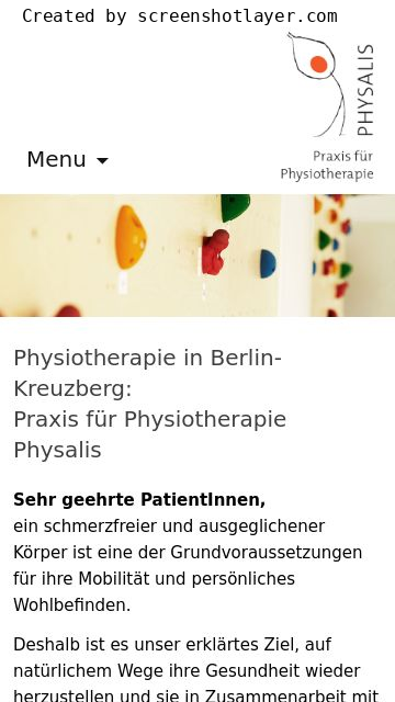 Firmenlogo vom Unternehmen Physiotherapie in Kreuzberg Physalis aus Berlin Kreuzberg