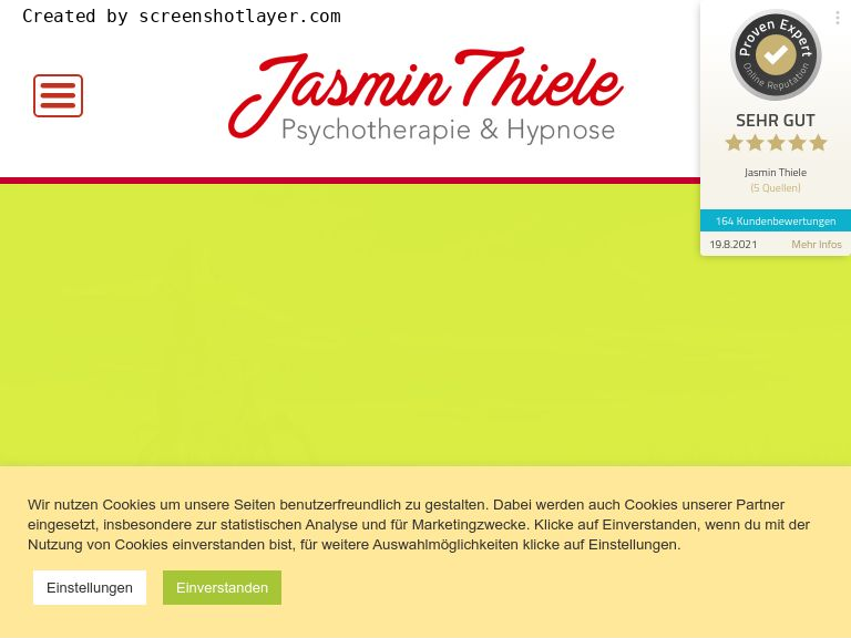 Firmenlogo vom Unternehmen Jasmin Thiele - Psychotherapie & Hypnose Hannover aus Hannover