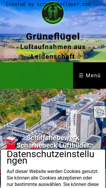 Firmenlogo vom Unternehmen Grüneflügel Luftaufnahmen aus Wittingen