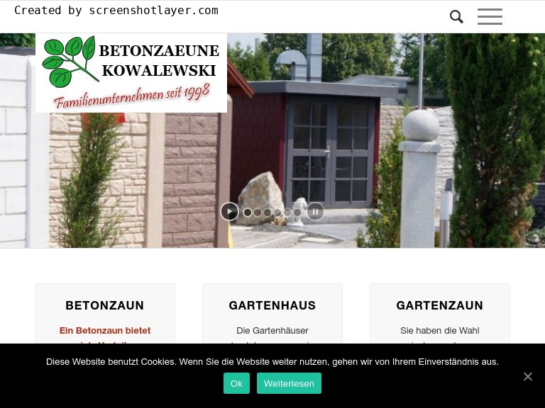 Firmenlogo vom Unternehmen GARTENBAU-BETONZAEUNE KOWALEWSKI GmbH & Co. KG aus Eschweiler