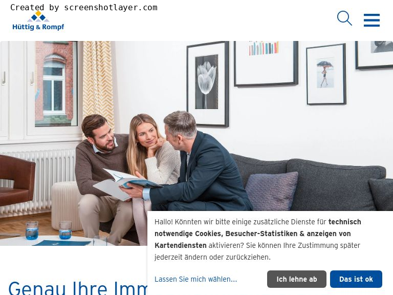 Firmenlogo vom Unternehmen Hüttig & Rompf aus Frankfurt am Main