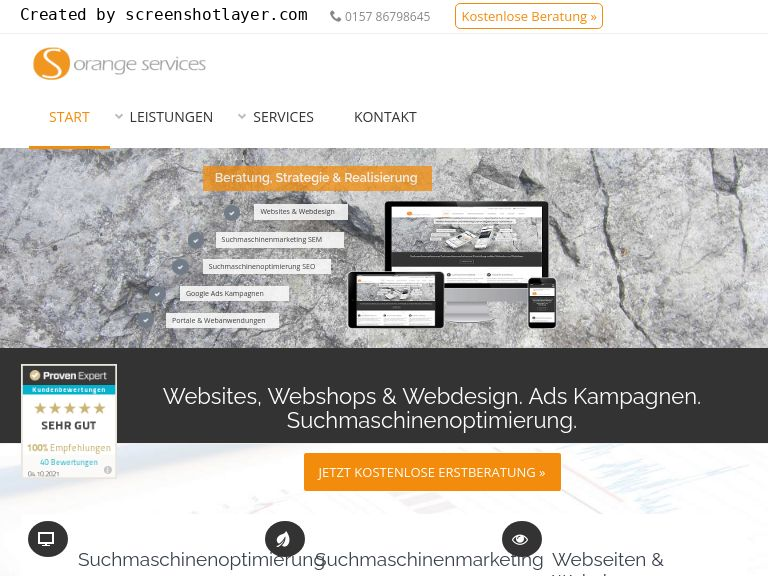 Firmenlogo vom Unternehmen Orange Services - SEO, Webdesign & SEA aus München