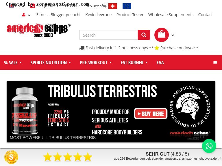 Firmenlogo vom Unternehmen American Supps Deutschland GmbH aus Oberndorf am Lech