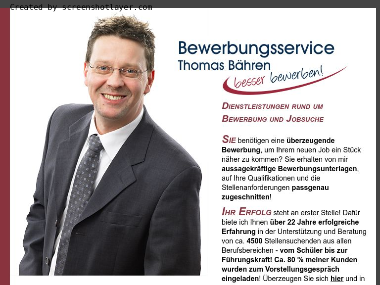 Firmenlogo vom Unternehmen Bewerbungsservice Thomas Bähren aus Köln