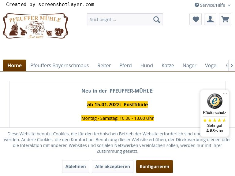 Firmenlogo vom Unternehmen Pfeuffer Mühle aus Uettingen