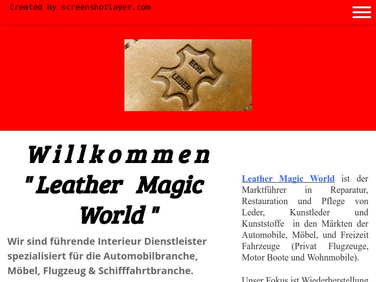 Firmenlogo vom Unternehmen Leather Magic World aus Homberg (ohm)