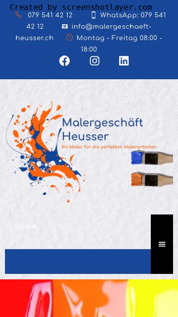 Firmenlogo vom Unternehmen Malergeschäft Heusser aus Bülach