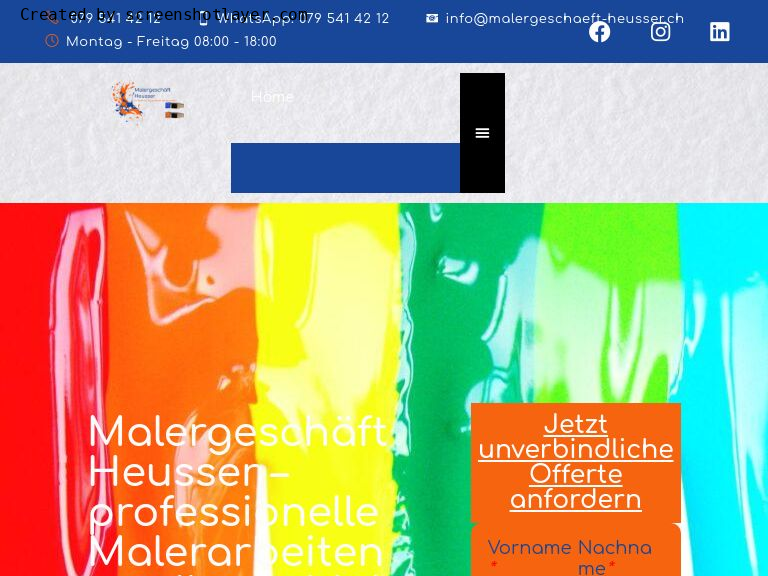 Firmenlogo vom Unternehmen Malergeschäft Heusser aus Bülach