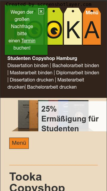 Firmenlogo vom Unternehmen Tooka Copyshop Hamburg aus Hamburg