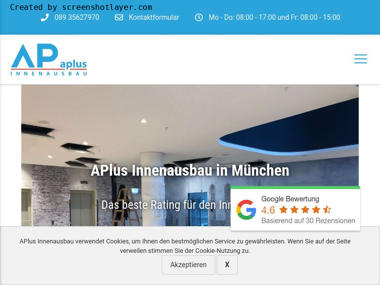Firmenlogo vom Unternehmen APlus Innenausbau GmbH aus München