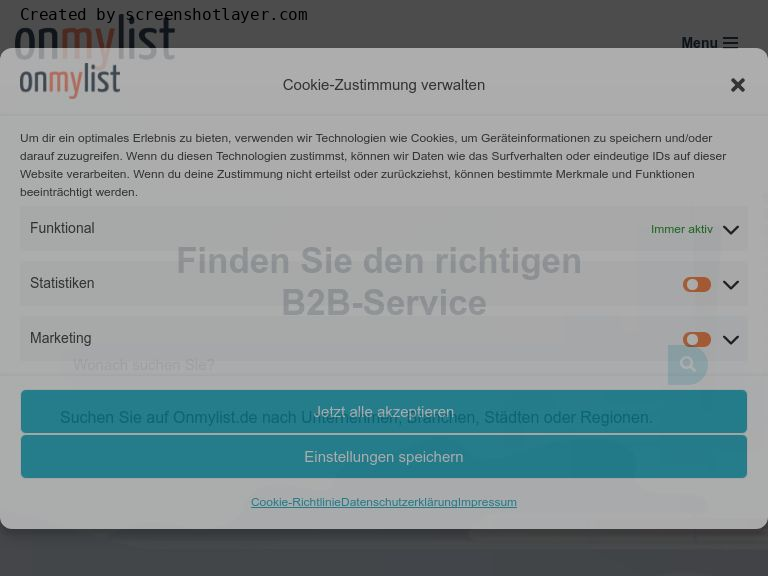 Firmenlogo vom Unternehmen Onmylist GmbH aus Bexbach