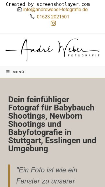 Firmenlogo vom Unternehmen André Weber - Fotografie aus Filderstadt