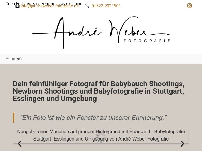 Firmenlogo vom Unternehmen André Weber - Fotografie aus Filderstadt