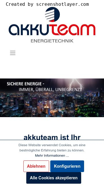 Firmenlogo vom Unternehmen Akkuteam Energietechnik aus Herzberg am Harz