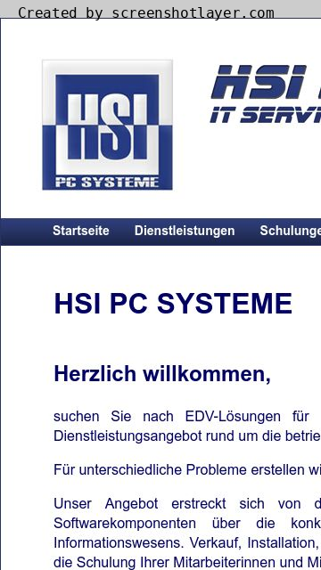 Firmenlogo vom Unternehmen HSI PC SYSTEME aus Leiferde