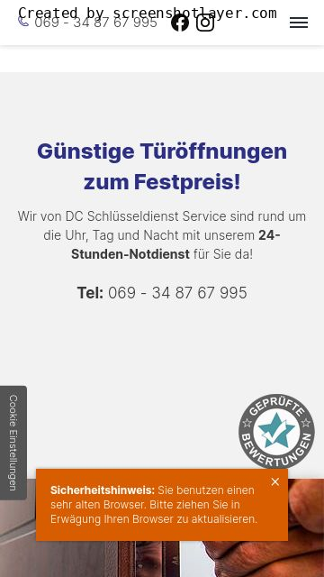 Firmenlogo vom Unternehmen DC Schlüsseldienst Service GmbH aus Frankfurt am Main