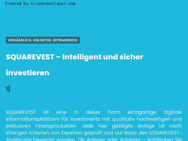 Firmenlogo vom Unternehmen SQUAREVEST AG aus Zug