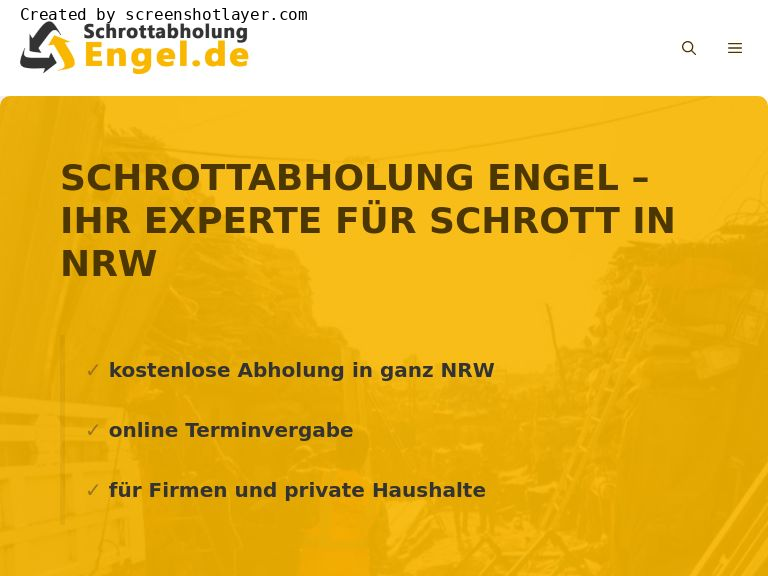 Firmenlogo vom Unternehmen Schrottabholung Engel aus Bochum