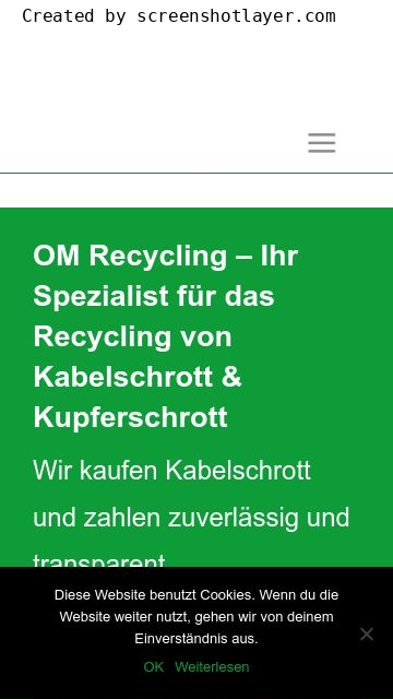 Firmenlogo vom Unternehmen OM Recycling - Kabelrecycling aus Lohne